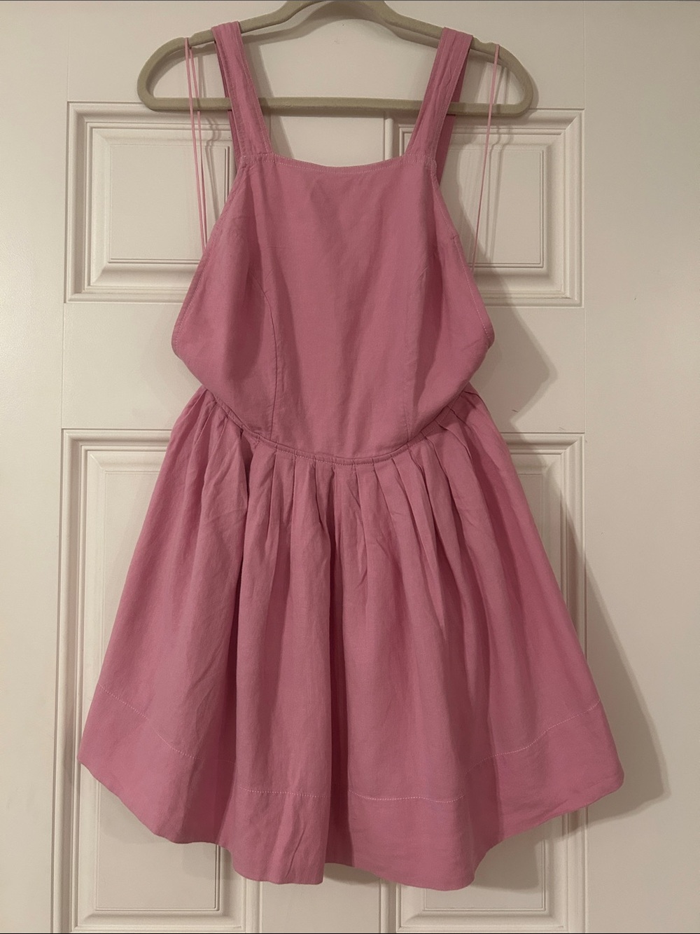 Free People Rose Pink Sleeveless Pinafore Dress, Size S New No Tag.